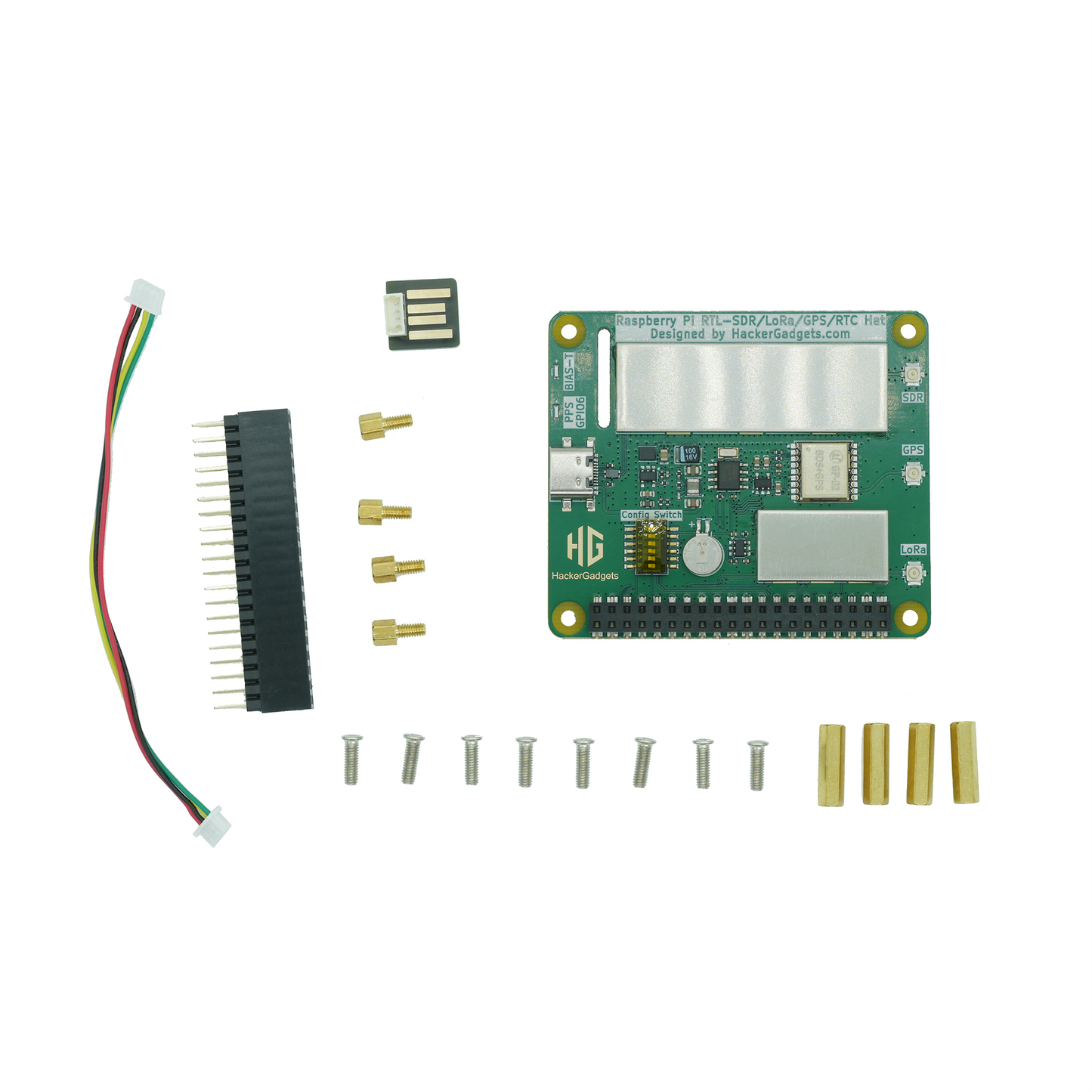 RTL-SDR/LoRa/GPS/RTC hat for Raspberry Pi