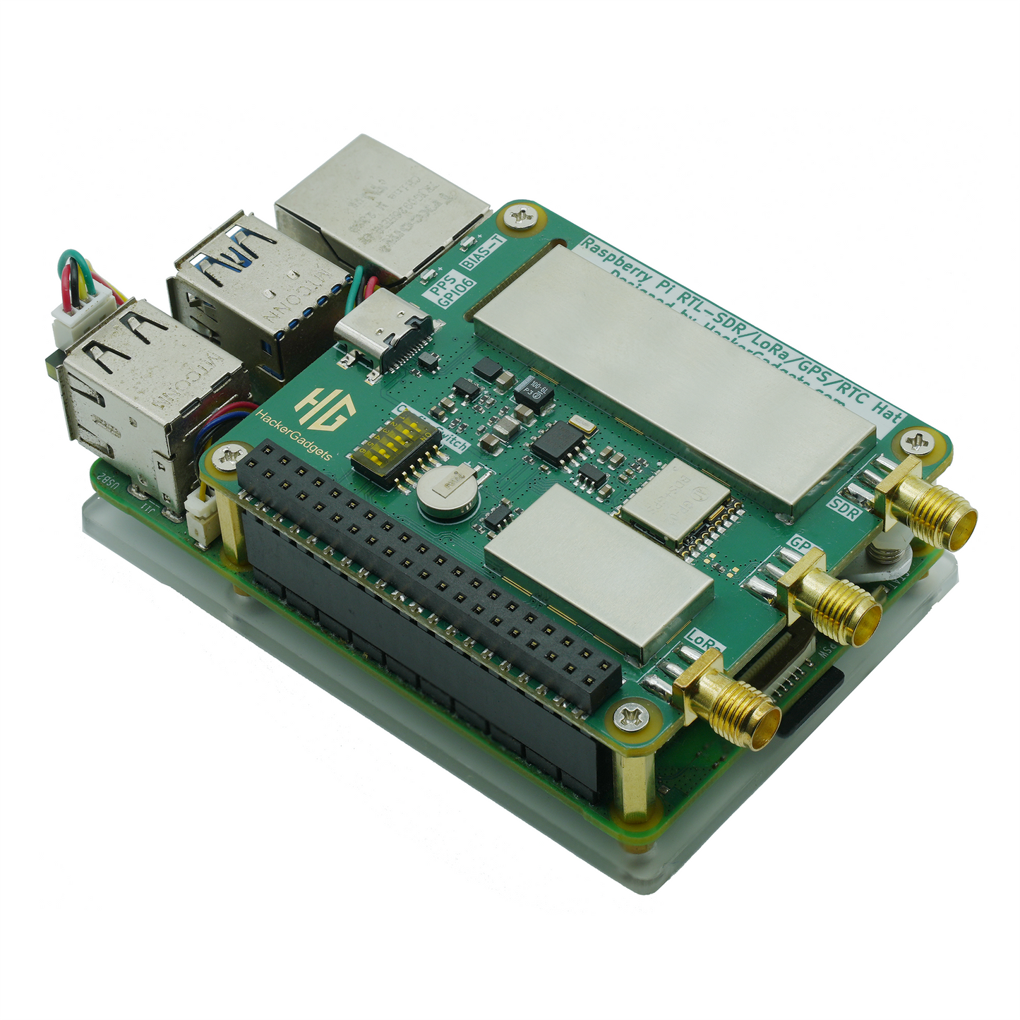 RTL-SDR/LoRa/GPS/RTC hat for Raspberry Pi