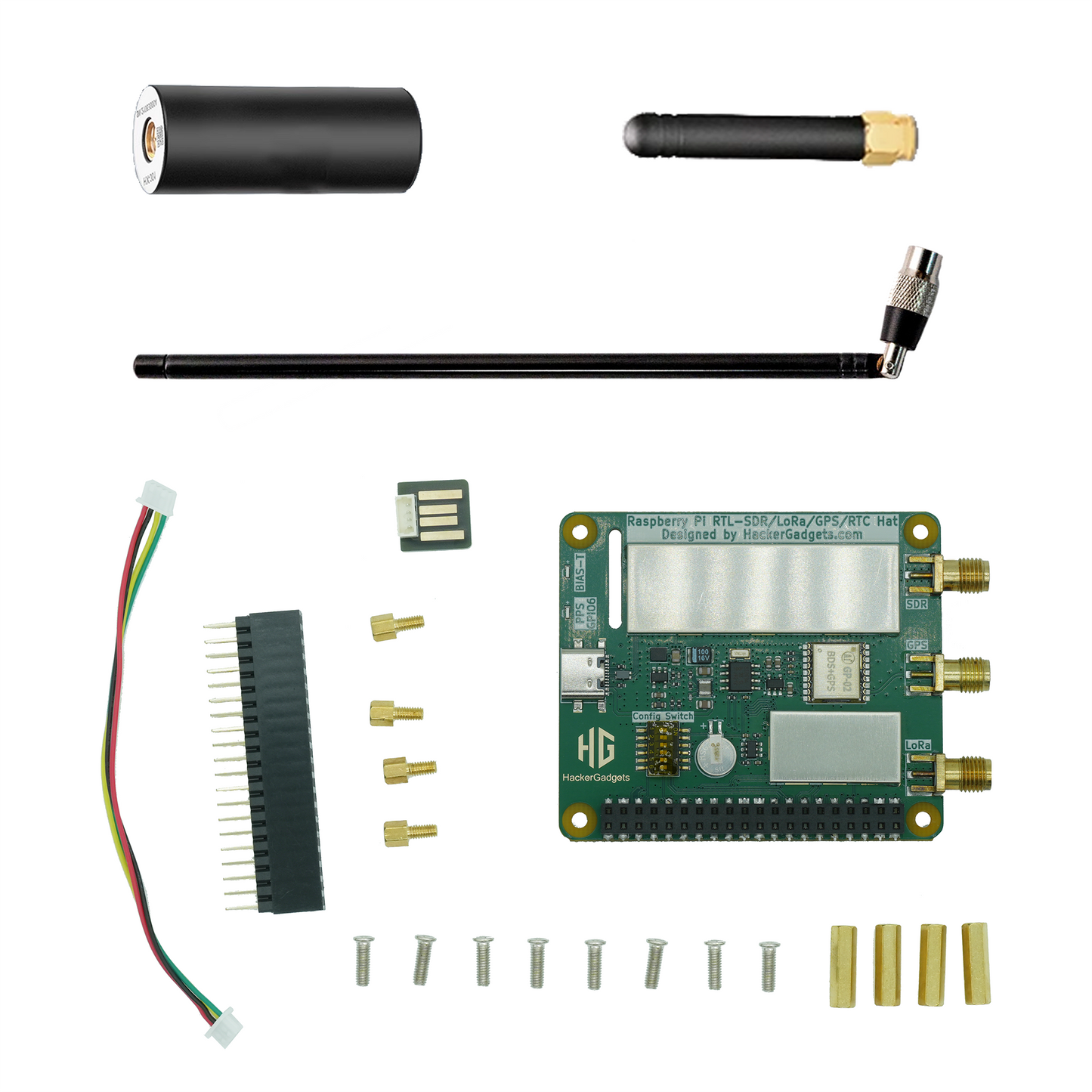 RTL-SDR/LoRa/GPS/RTC hat for Raspberry Pi