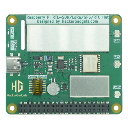 RTL-SDR/LoRa/GPS/RTC hat for Raspberry Pi
